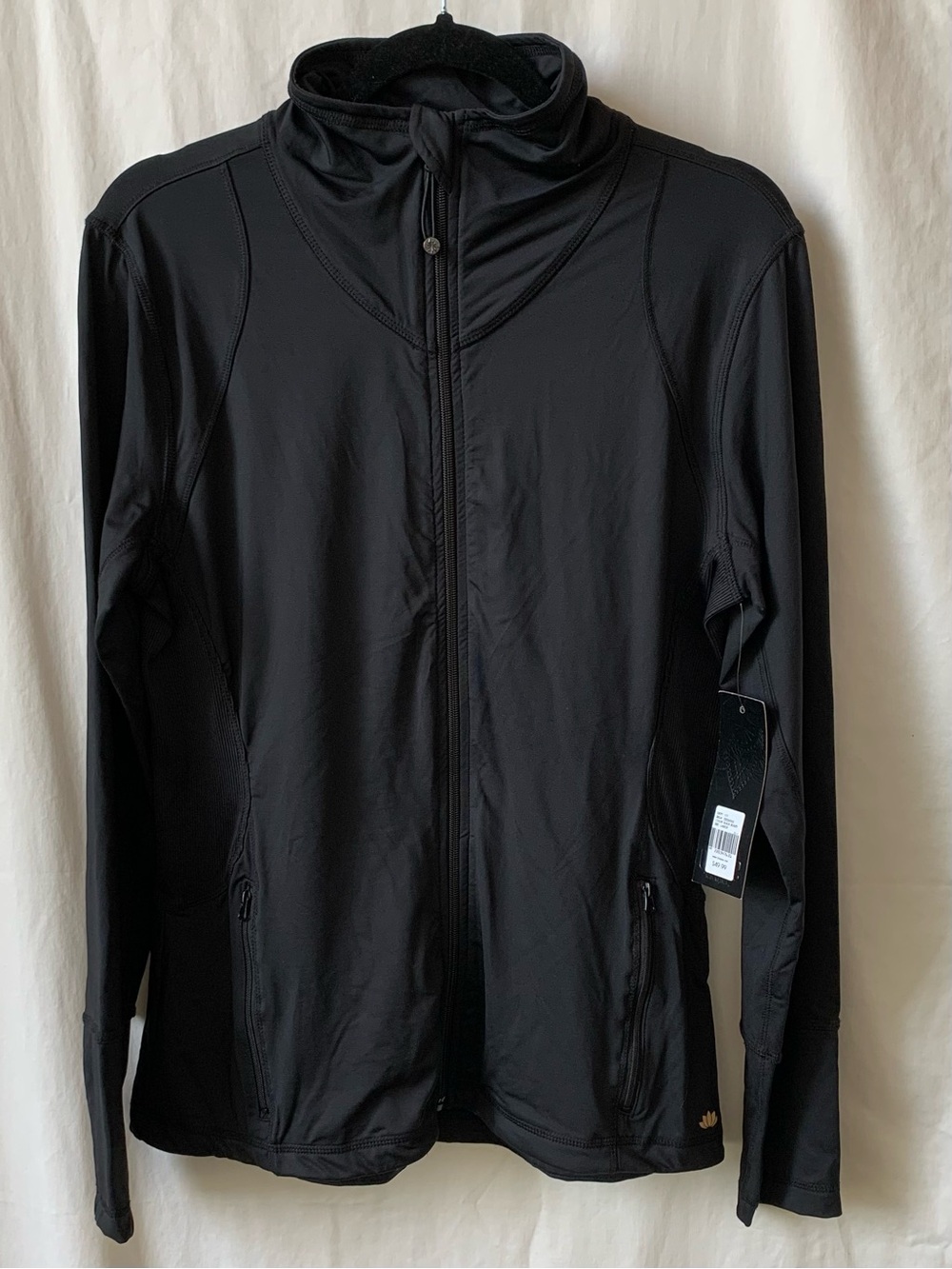 NWT Studio Black Full-Zip Lightweight Jacket